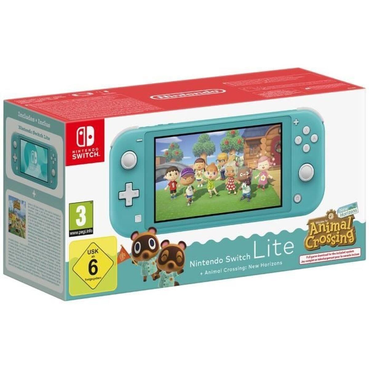 Switch Lite + Animal Crossing 45496546083 бирюзовый