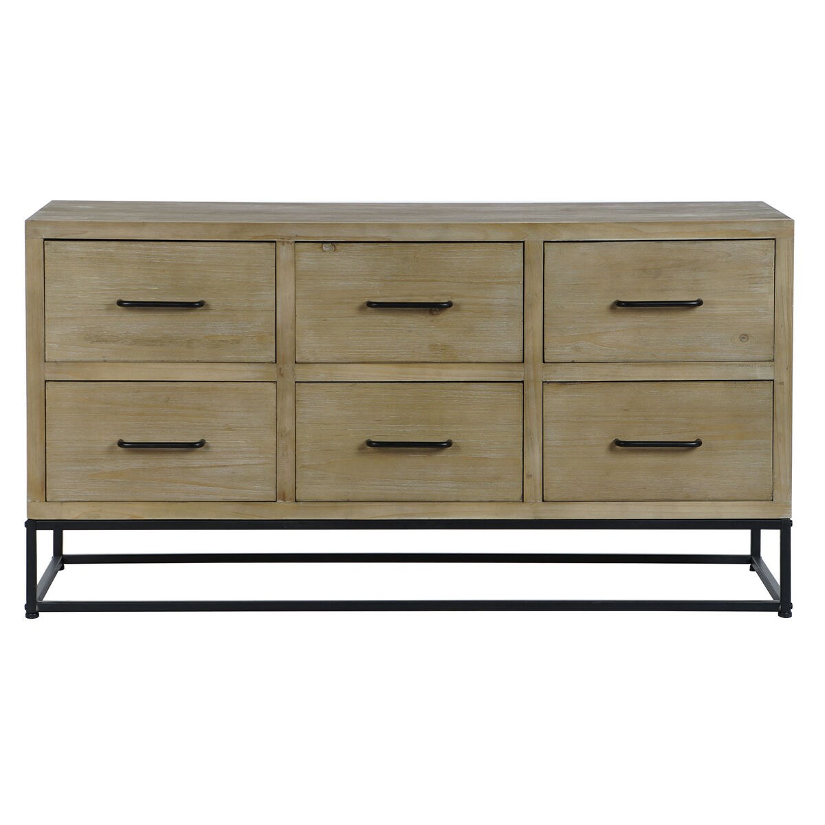 Устройство Чёрный Натуральный Металл Деревянный MDF 120 x 40 x 64 cm