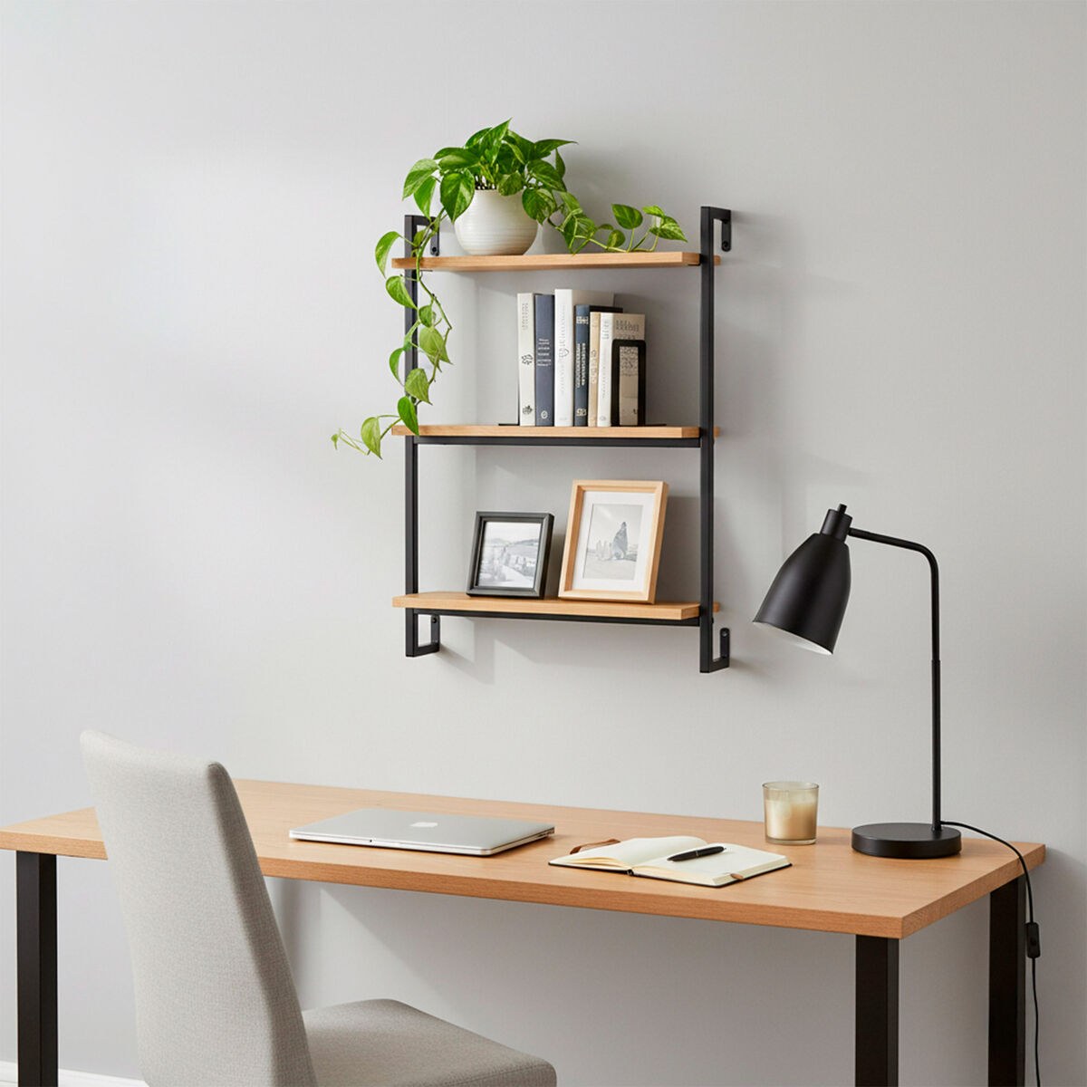 Полка Железо Деревянный MDF 40 X 55 X 12 cm (4 штук)