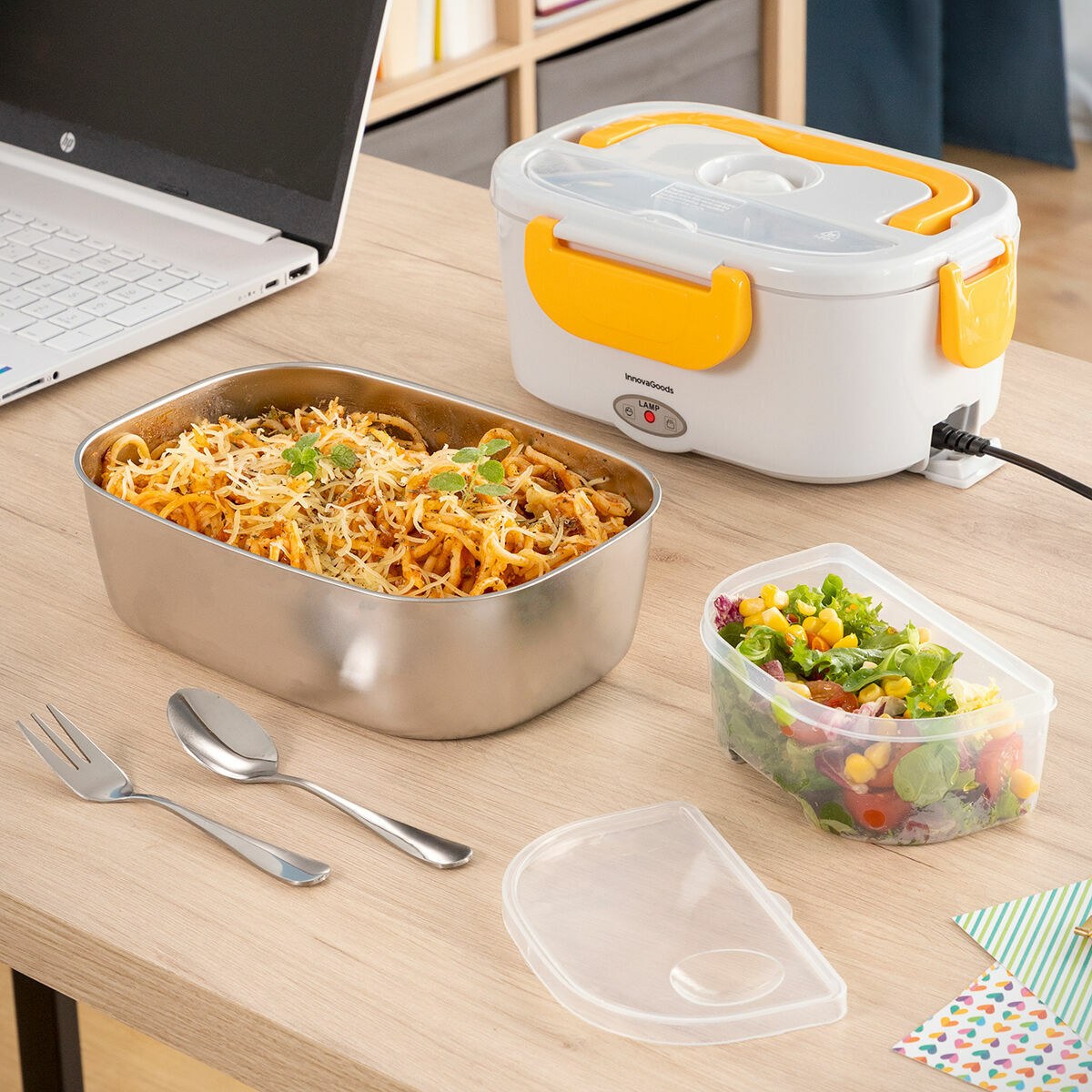 Lunchbox for offices and cars Grey polypropylene Plastic 1,5 L (Refurbished D)