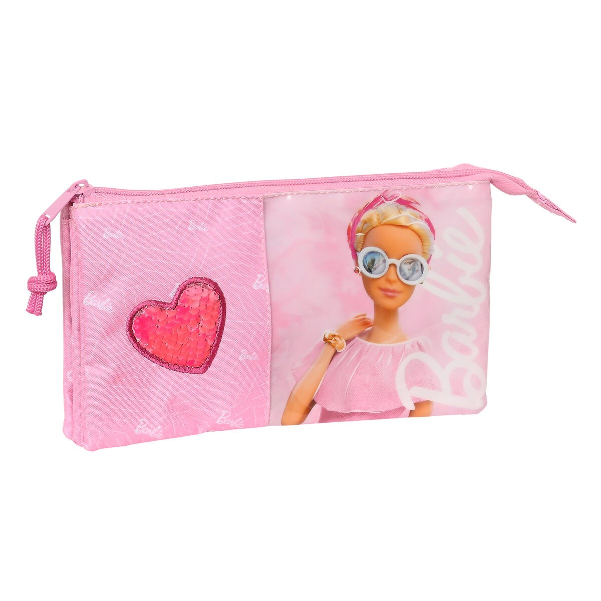 Тройной пенал Girl Розовый 22 x 12 x 3 cm