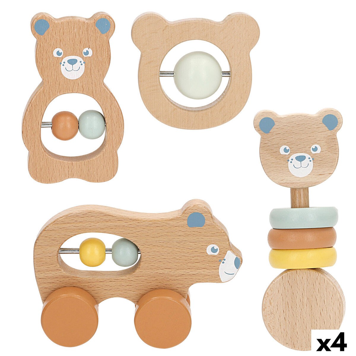 Set of rattles 13,5 X 9,5 X 4,5 CM (4 Units)
