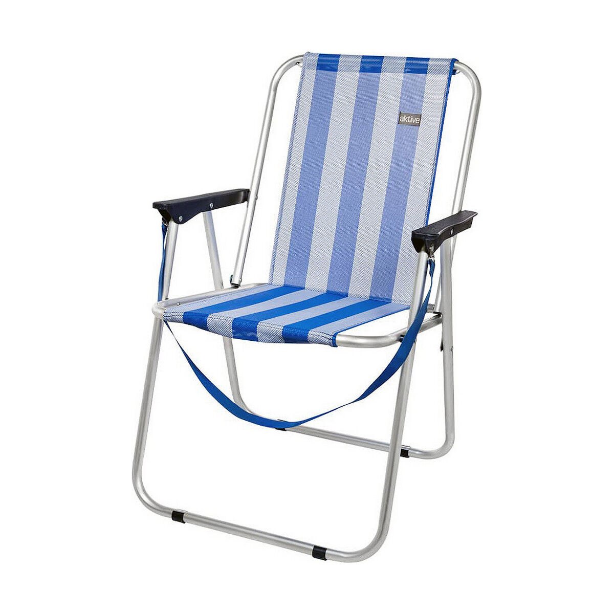 Beach Chair White Navy Blue 44 x 45 x 76 cm Sailor
