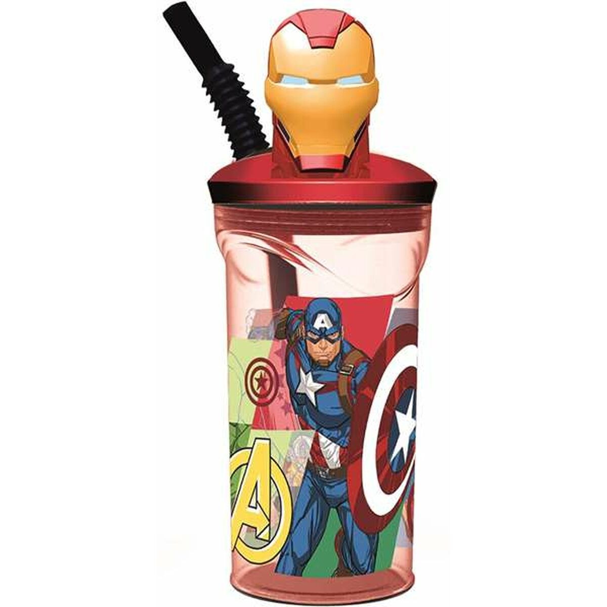 Cup with Straw Seven Wonders Iron Man 360 ml