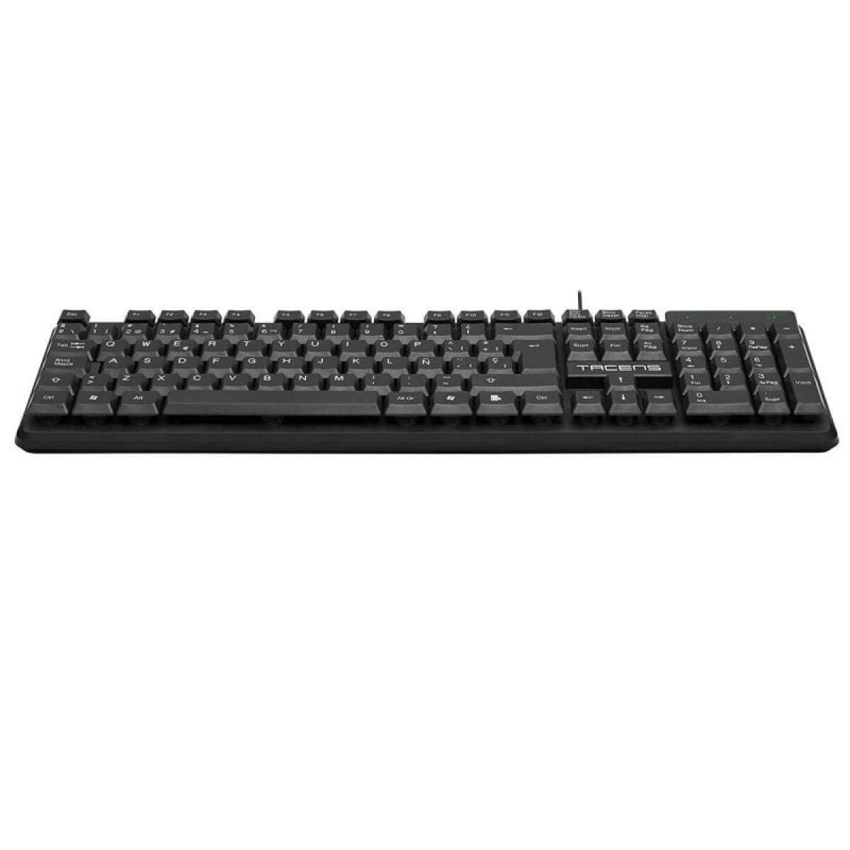 Keyboard AK0ES Black Spanish Qwerty