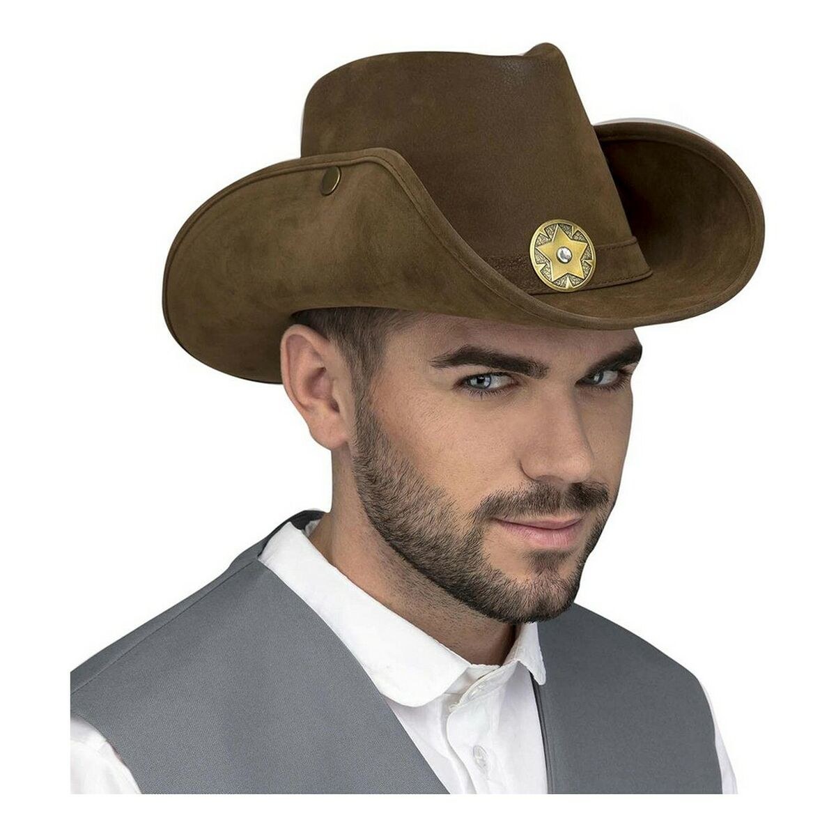 Cowboy Hat Brown Star (59 cm)