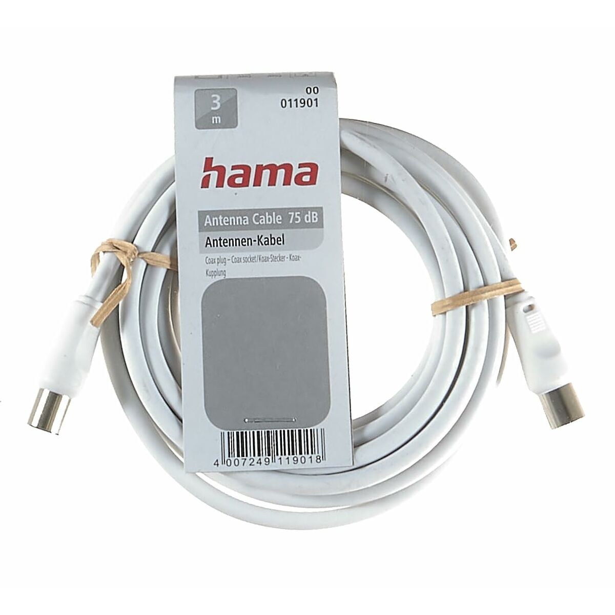 Coaxial TV Antenna Cable 00011901 White 3 m