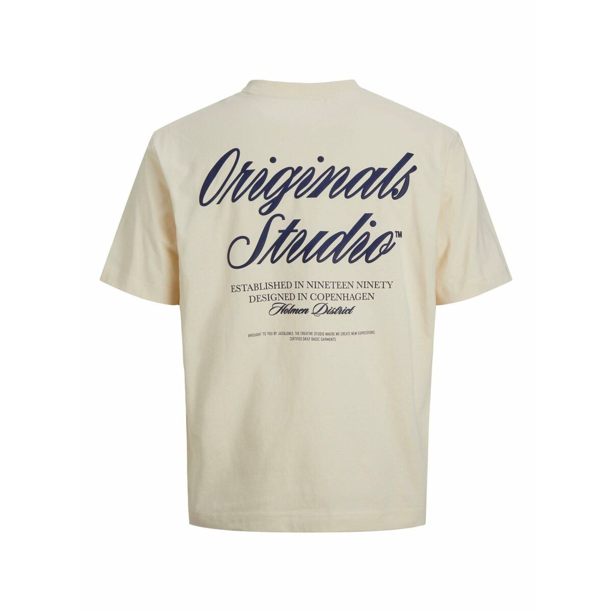 Men’s Short Sleeve T-Shirt JORNORREBRO TYPO TEE SS CREW NECK NOOS 12282898 Beige