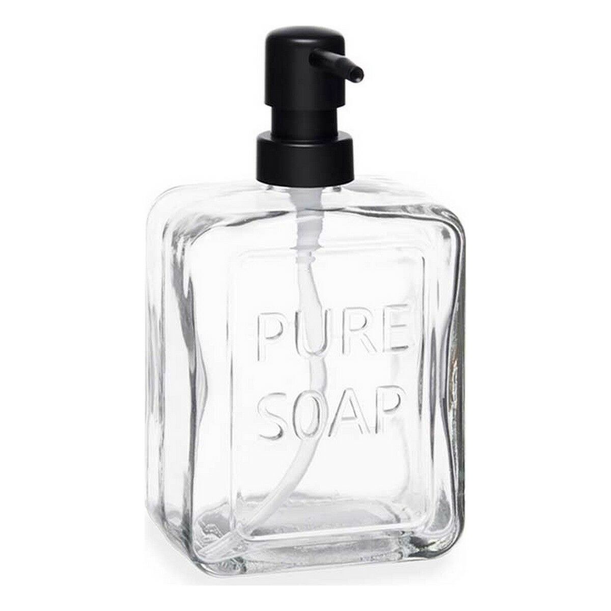 Soap Dispenser Pure Soap Transparent Crystal Plastic 570 ml 10 x 18 x 6 cm (6 Units)