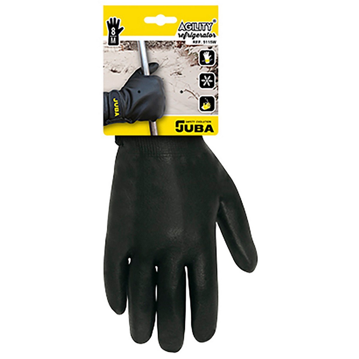 Work Gloves Black Nitrile Cold