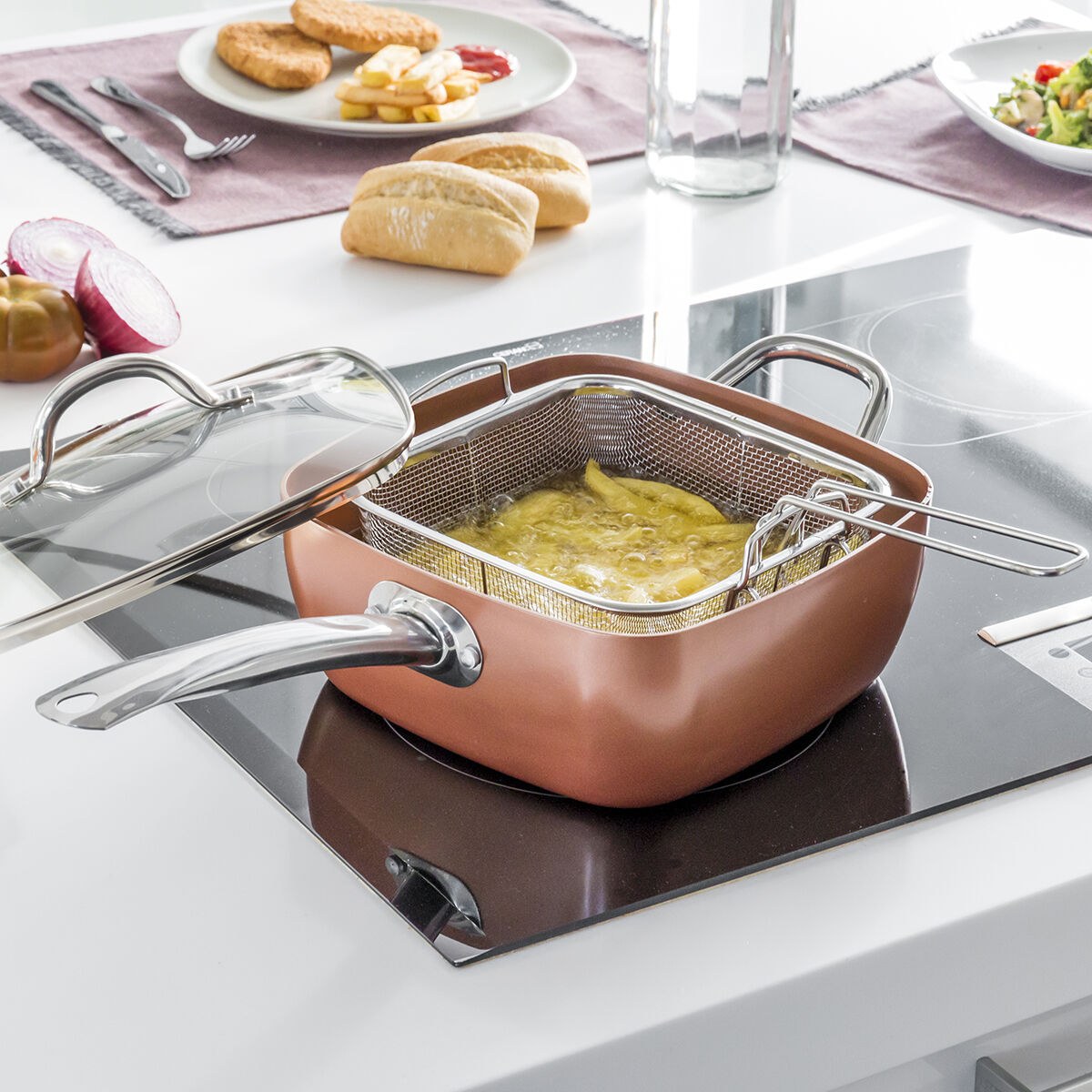 All-Purpose Copper Pan Set 5 in 1 Coppans 4 Pieces