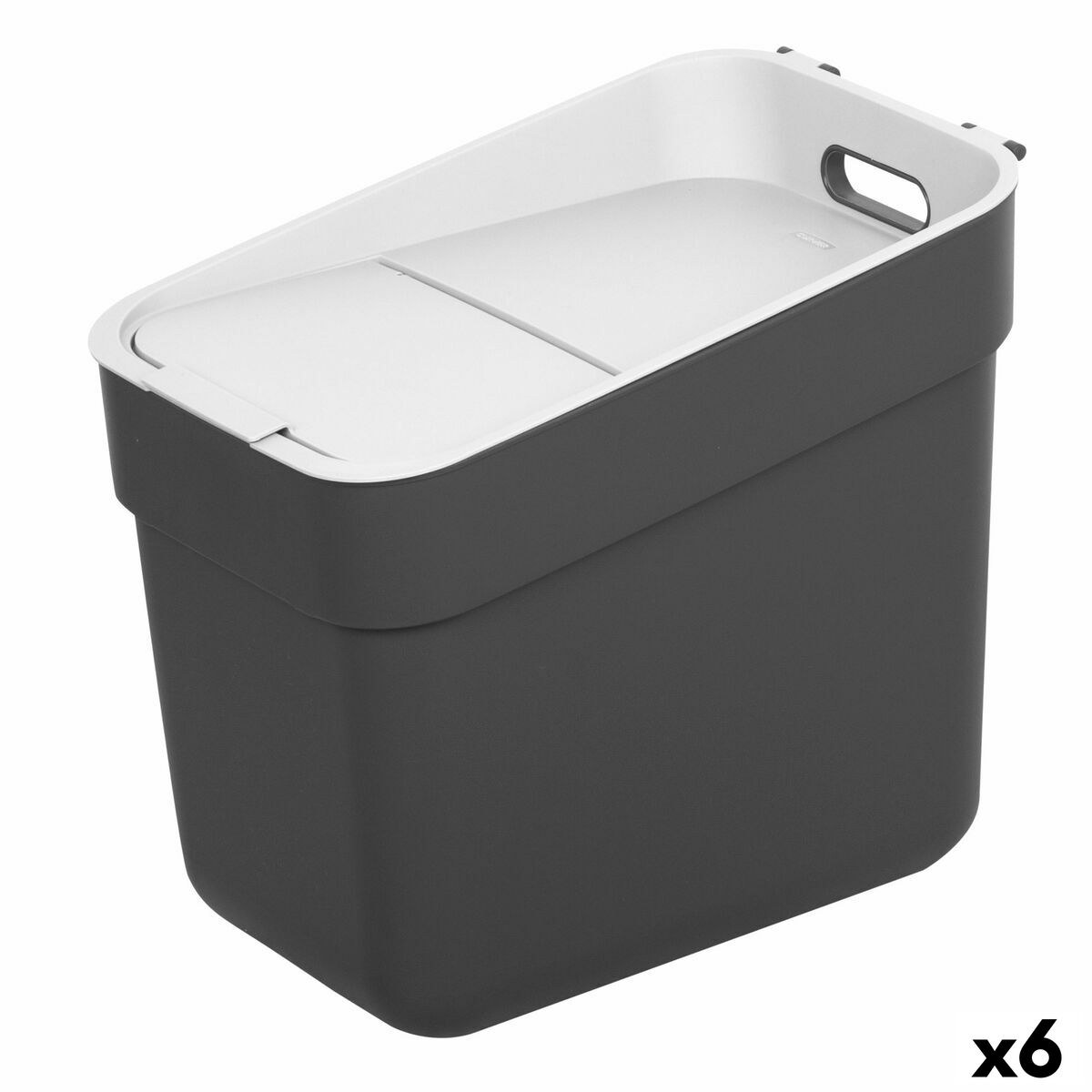 Waste bin Grey Plastic 20 L (6 Units)