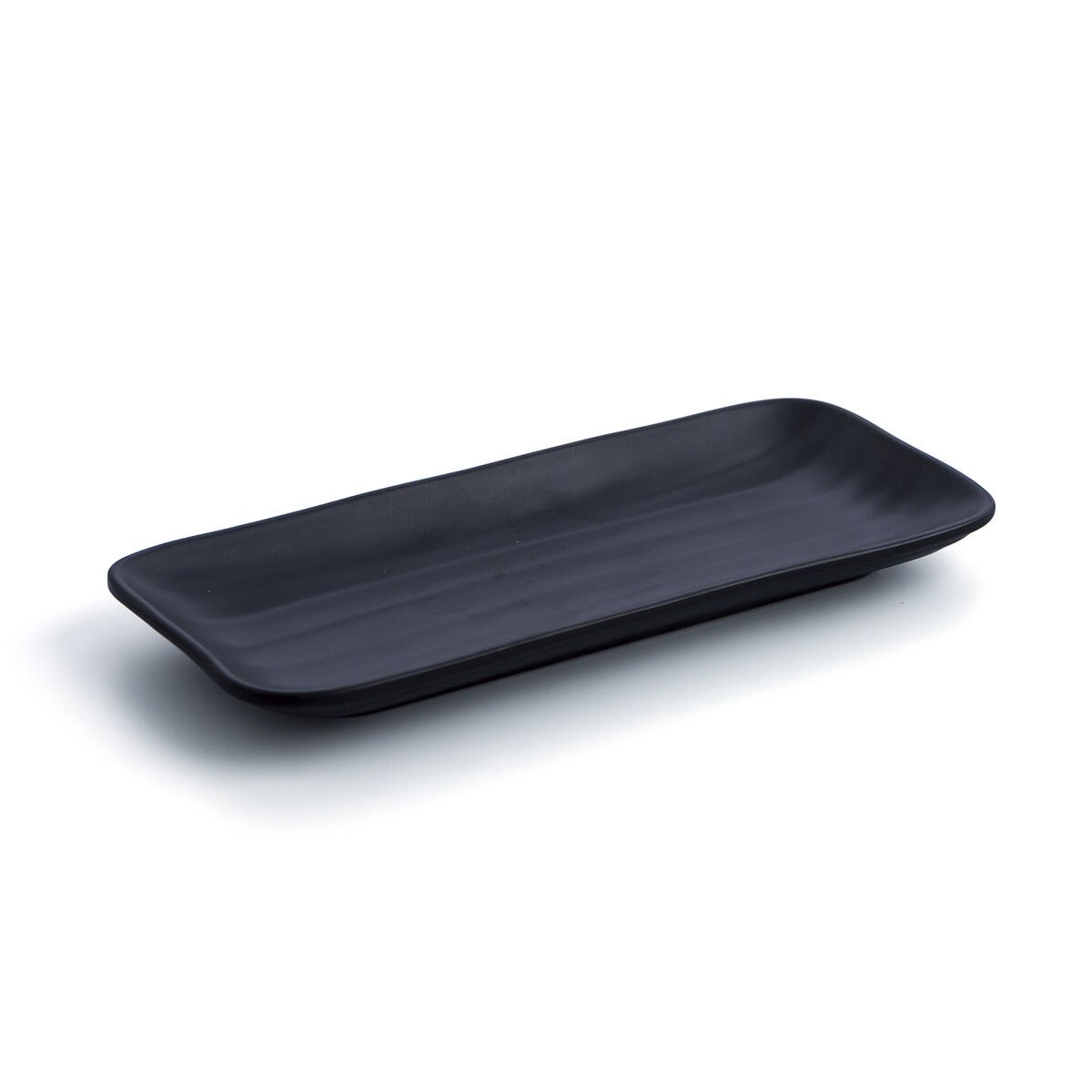 Snack tray A'bordo Black Plastic Ø 28 cm (12 Units) (Pack 12x)