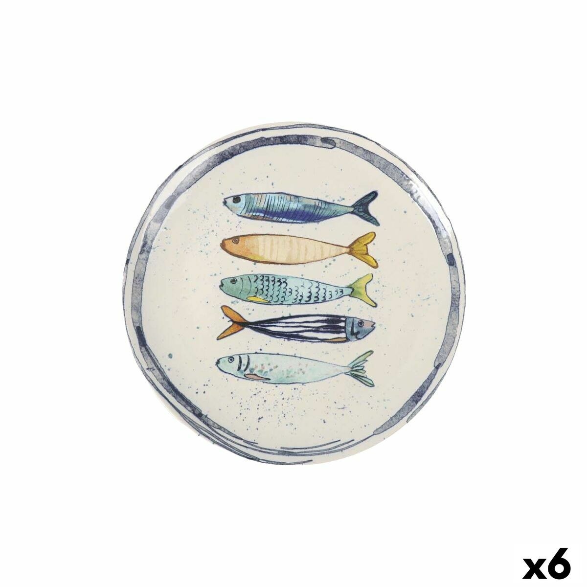 Flat Plate Peixe Ø 26 cm (6 Units)