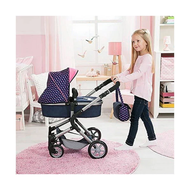 Коляска для кукол Combi Neo Pro Тёмно Синий 63 cm