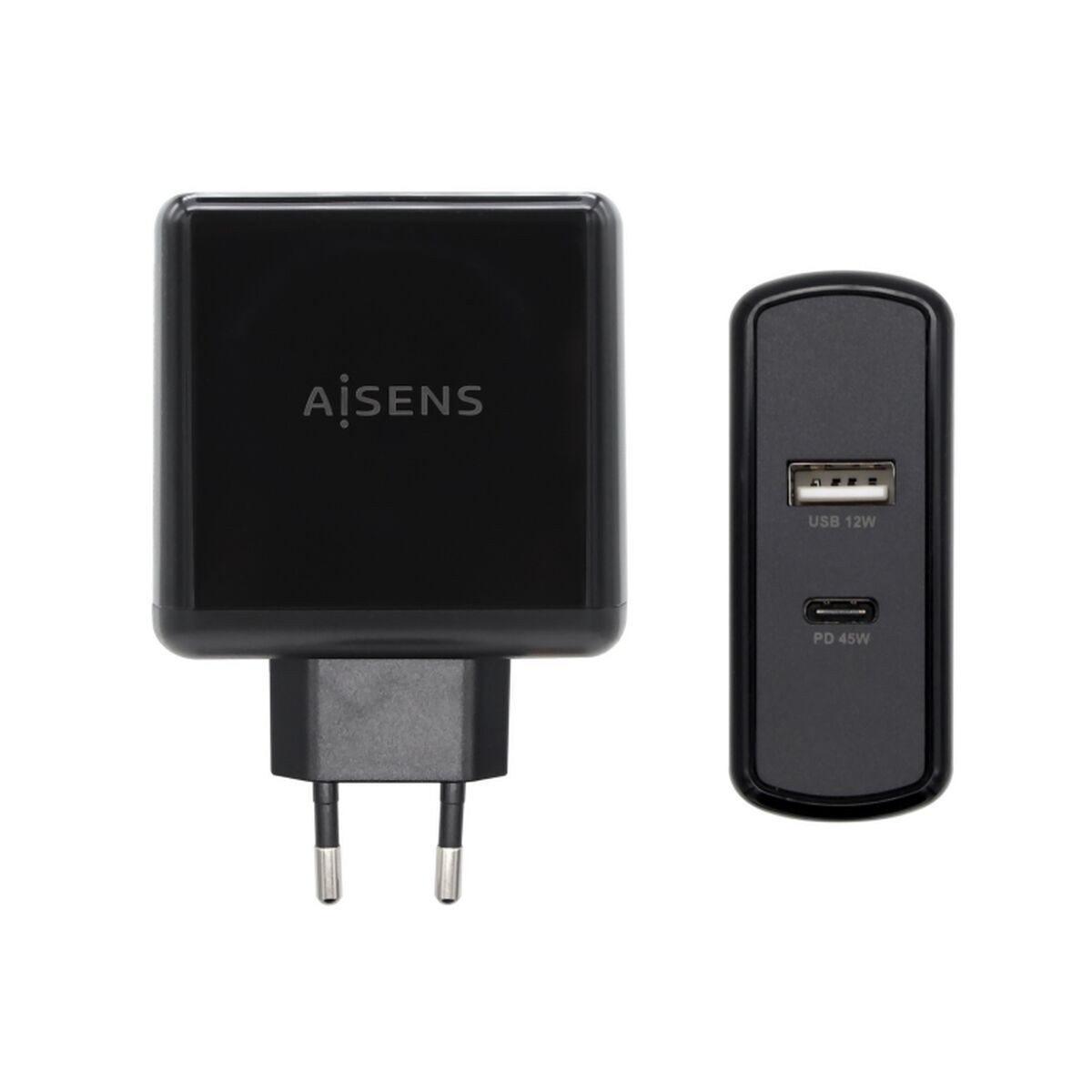 Автомобильное зарядное устройство с USB-портами ASCH-2PD45A-BK 57 W Чёрный