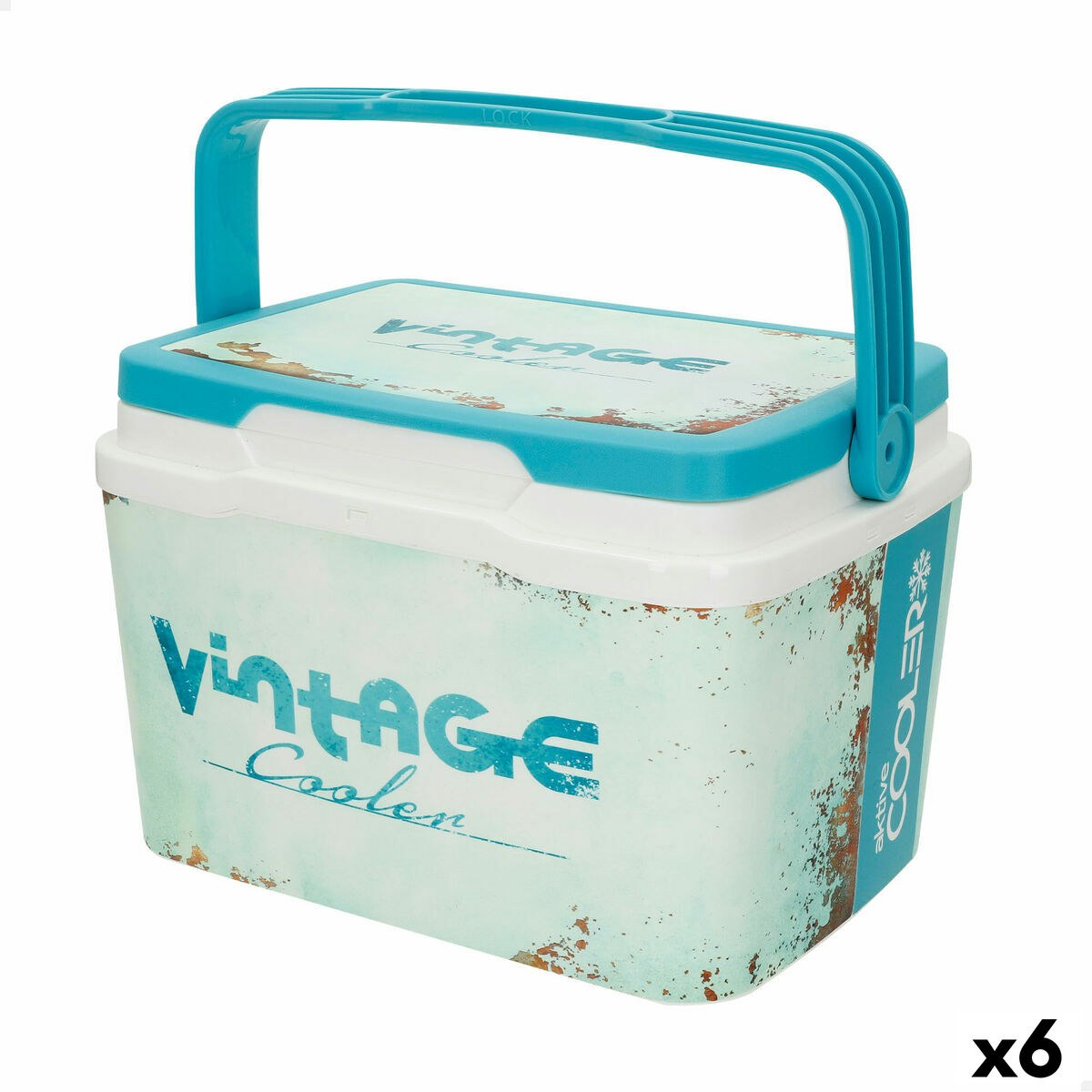 Жесткий портативный холодильник Синий Пластик 5 L 28 x 19 x 21 cm (6 штук)