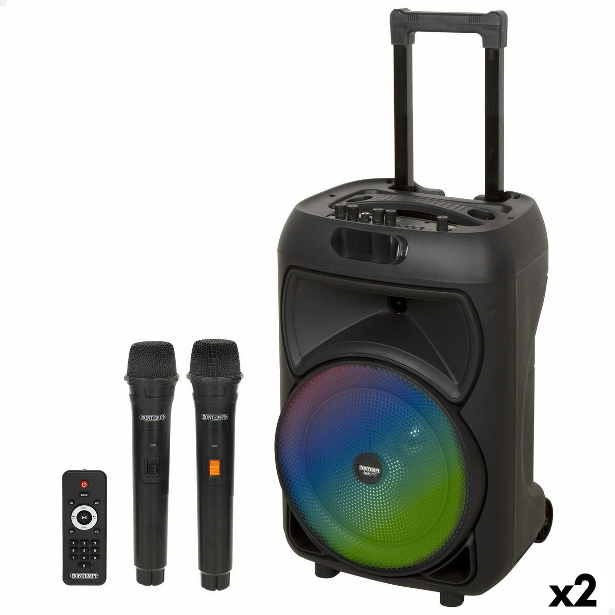 Speaker with Karaoke Microphone 2 Units