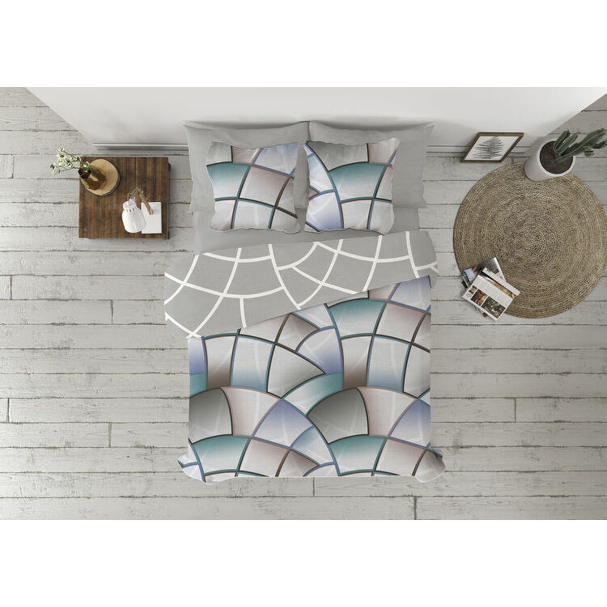 Nordic cover Lucas Grey 144 Threads 240 x 230 cm