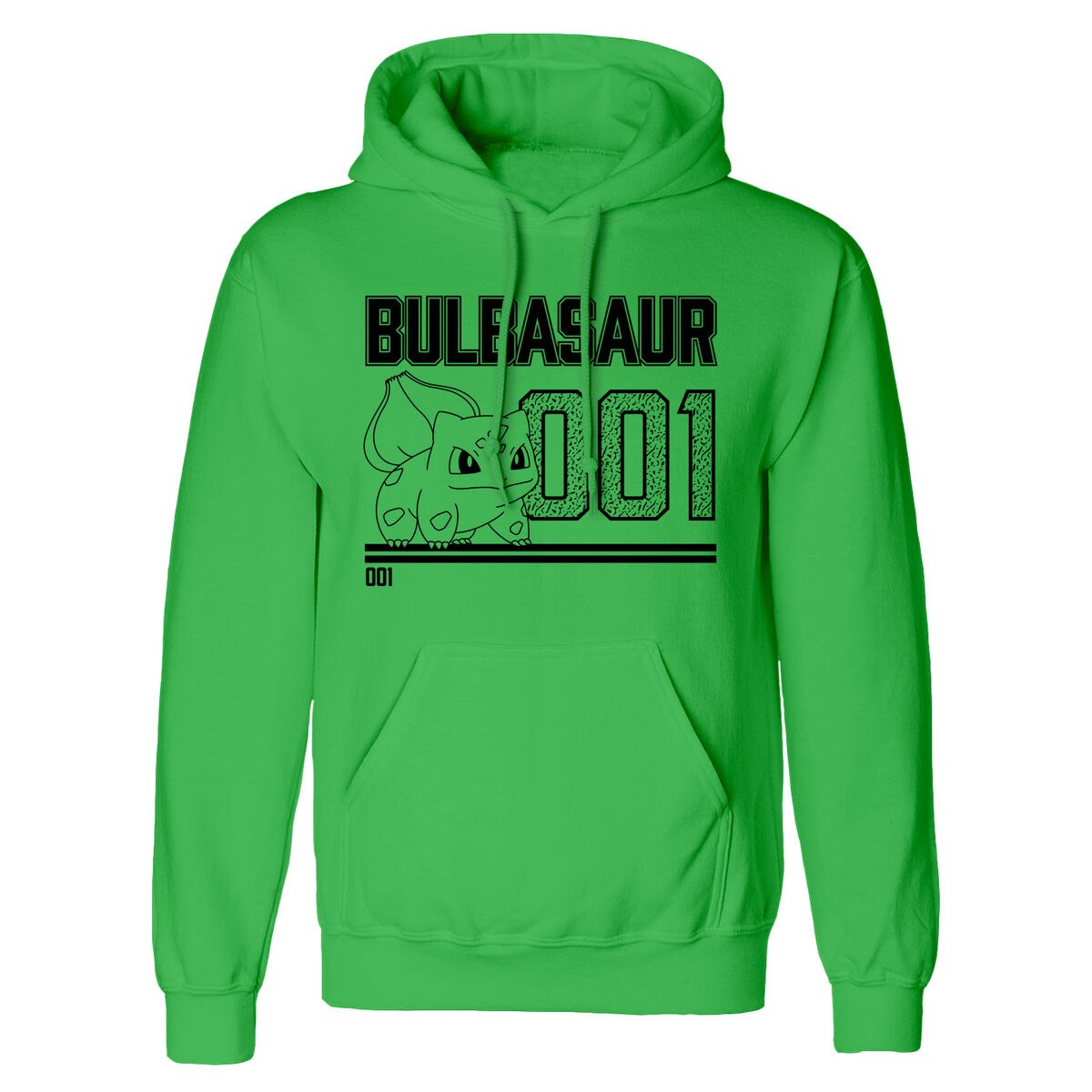 Unisex Hoodie Bulbasaur Line Art Green