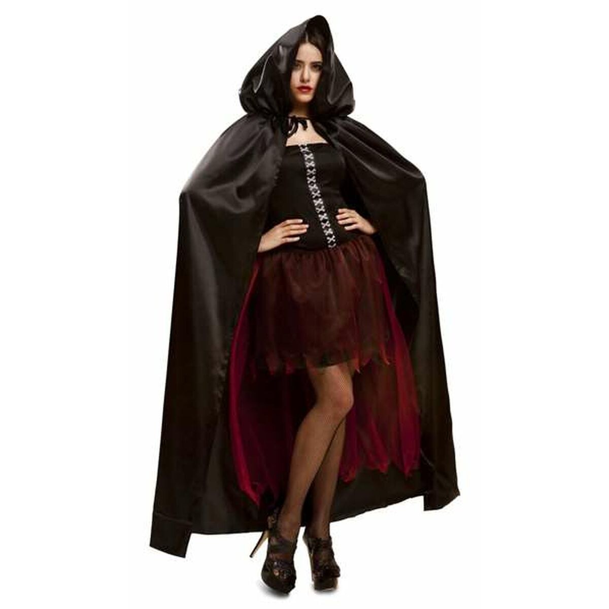 Cloak One size M Black With hood Lady