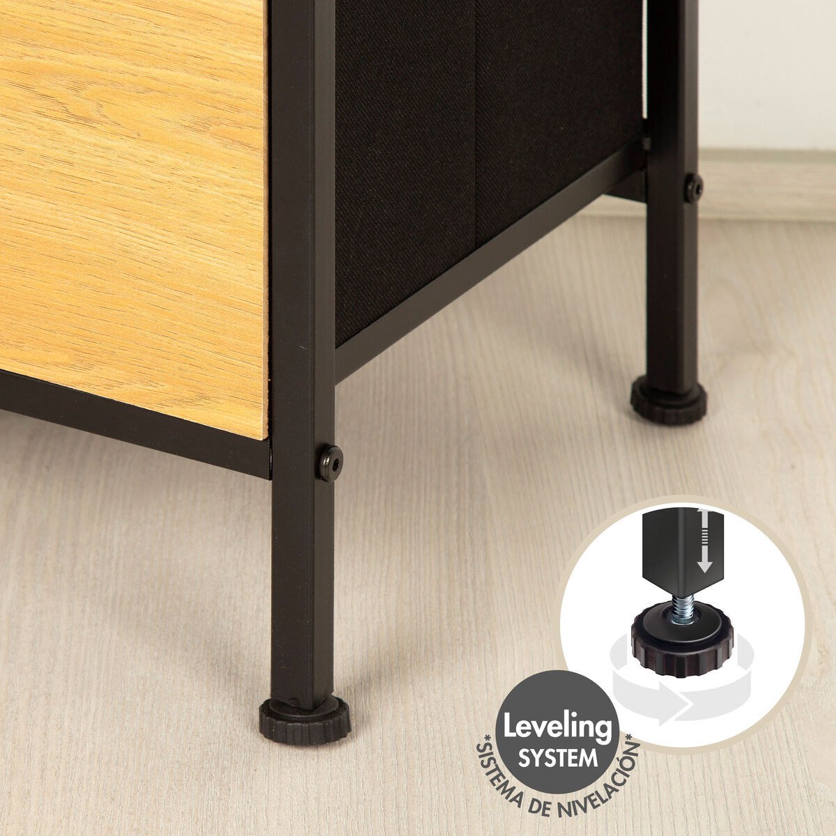 Nightstand Black 40 x 52 x 30 cm