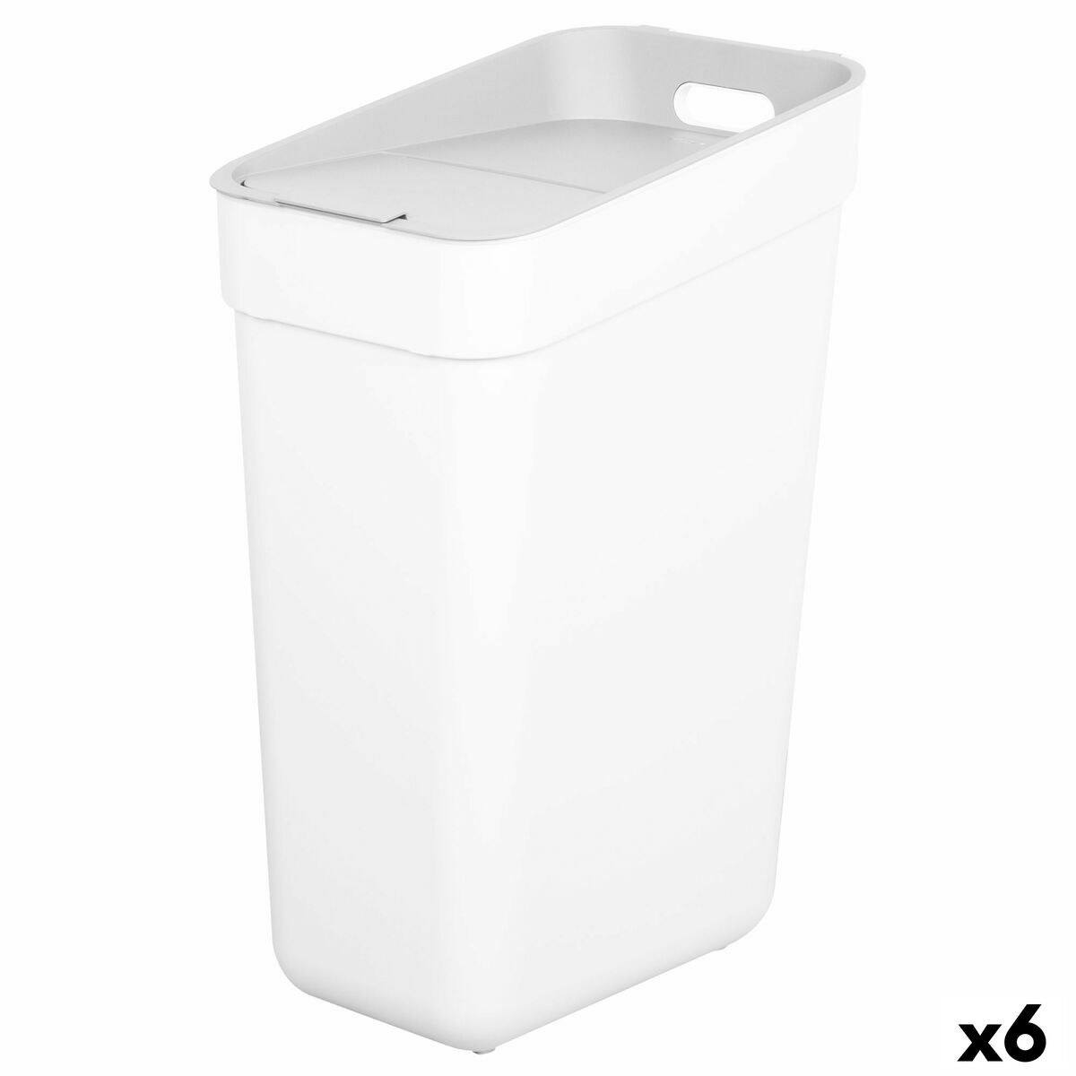Waste bin White Plastic 30 L (6 Units)
