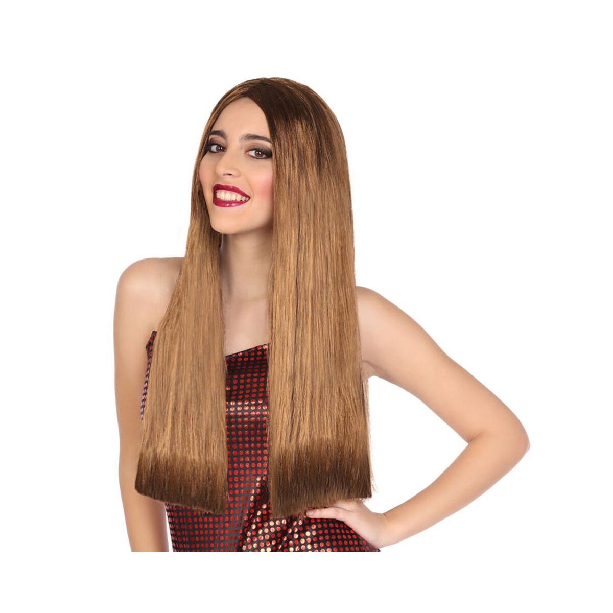 Парик Каштановый 60 cm