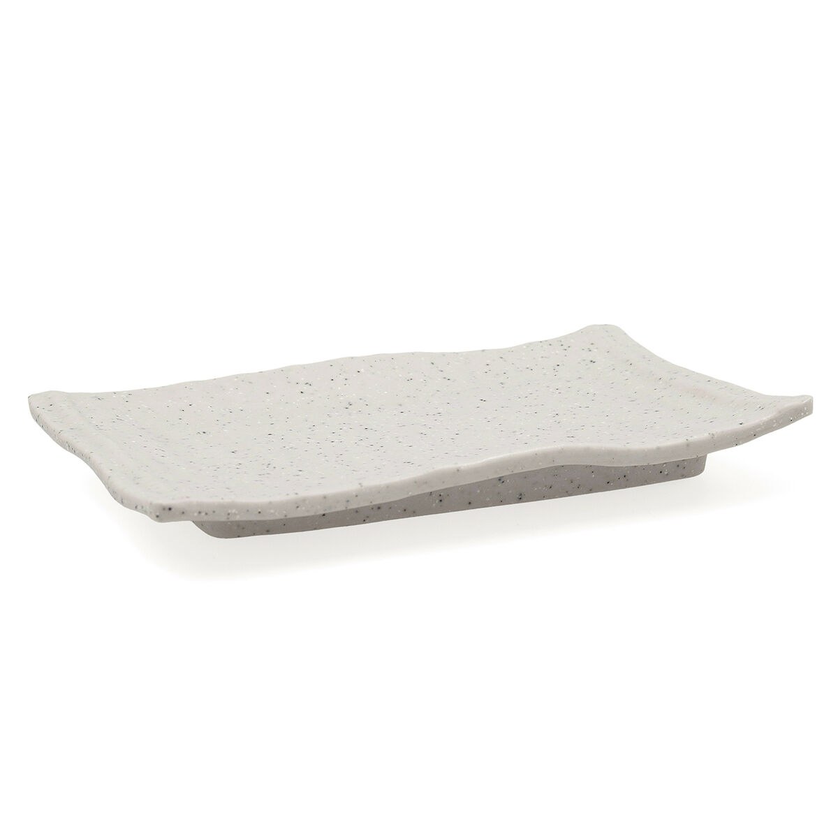 Flat plate Ikonic Rectangular Grey Plastic (20,7 x 13 x 2 cm) (Pack 12x)