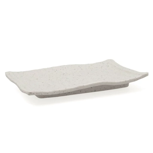 Flat plate Ikonic Rectangular Grey Plastic (20,7 x 13 x 2 cm) (Pack 12x)