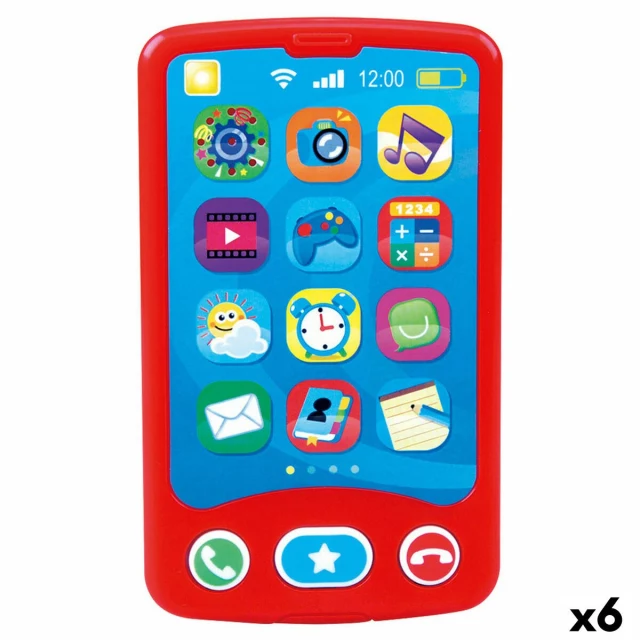 Toy telephone Red 6,8 x 11,5 x 1,5 cm (6 Units)