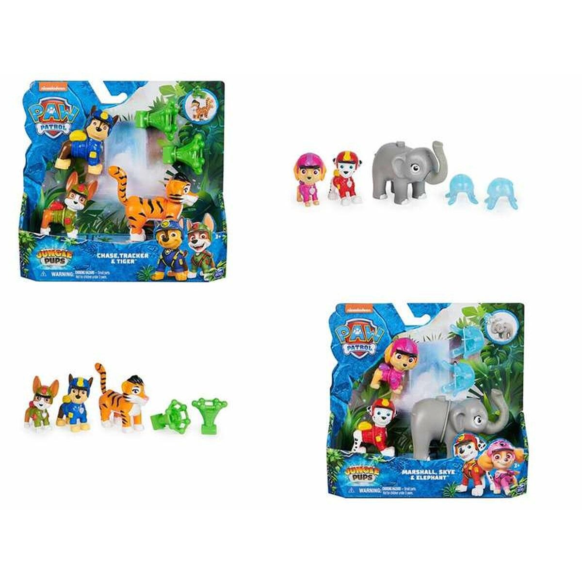 Playset Jungle 19,05 x 20,23 x 5,71 cm 4 штук