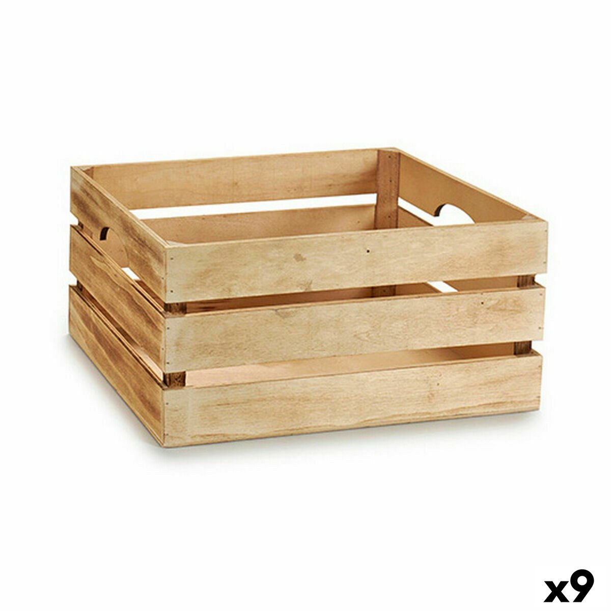 Decorative box Brown Wood (9Units)