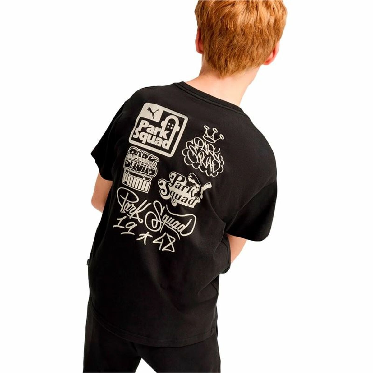 Child's Short Sleeve T-Shirt Essenntials+ Mid 90S Graphic Black