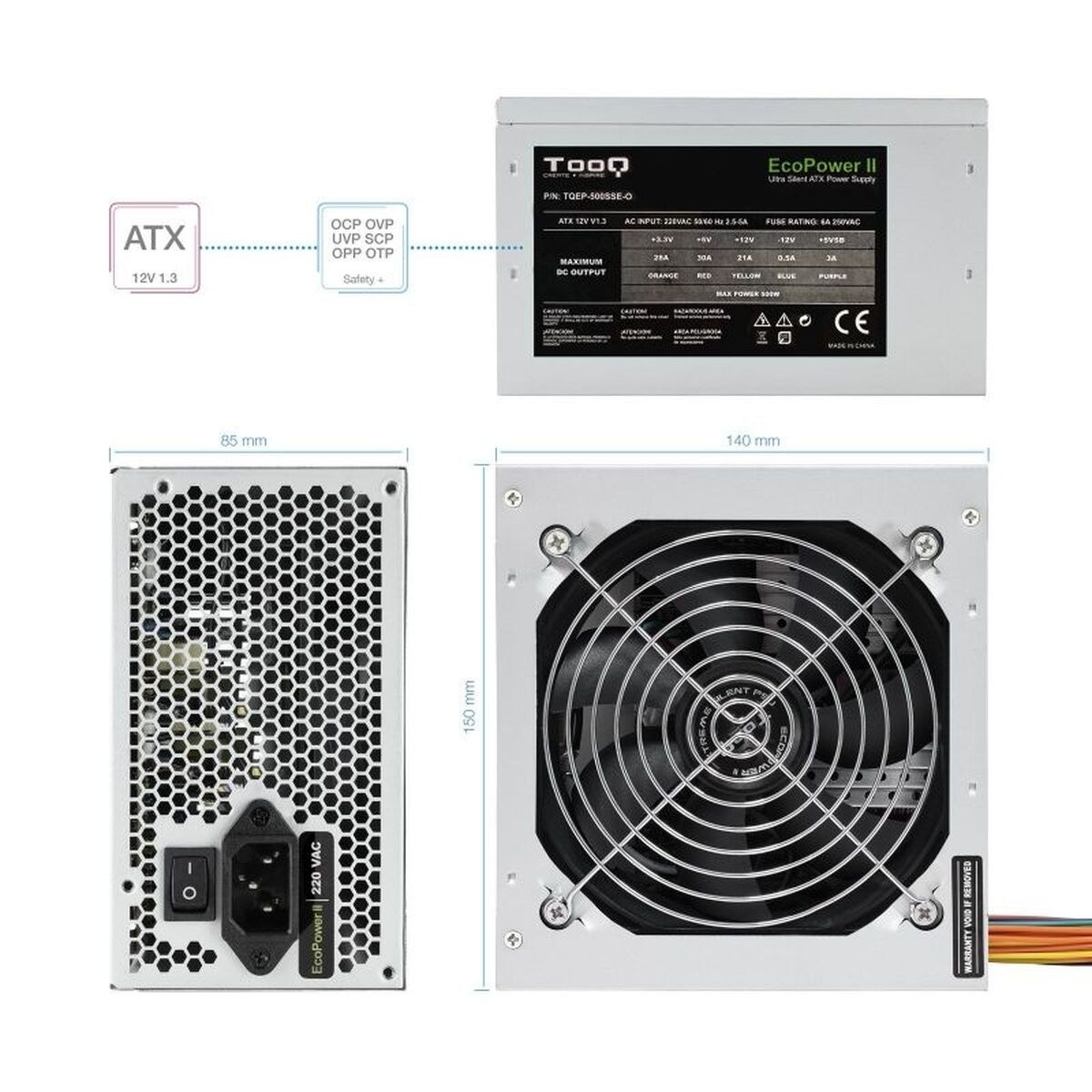 Источник питания Fonte Ecopower II ATX 500 W RoHS CE