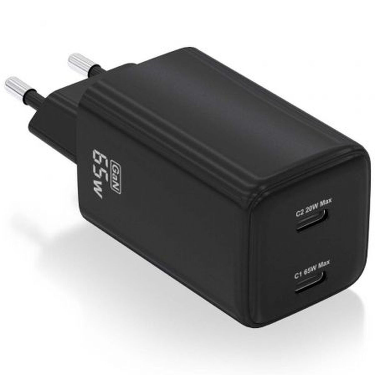 Сетевое зарядное устройство ASCH-65W2P040-BK Чёрный Разноцветный 65 W