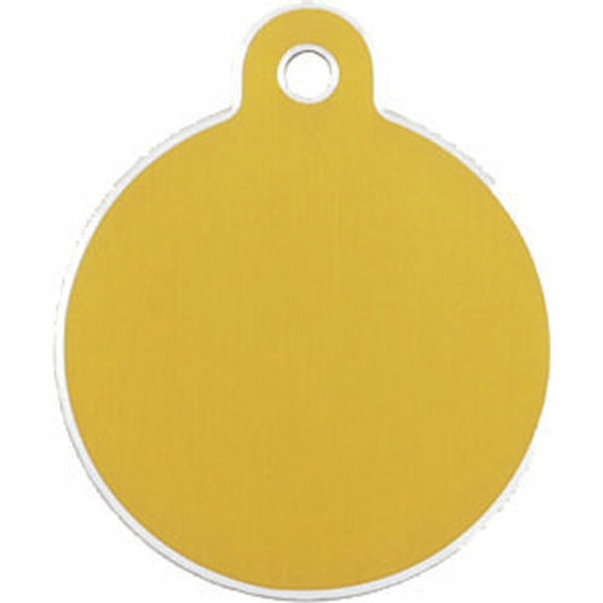 Identification plate for collar Circle Yellow Golden