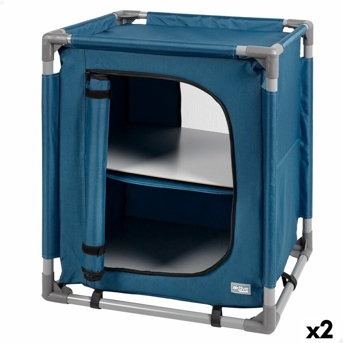 Шкаф для кемпинга Синий Складной 56 x 66 x 46 cm 2 штук