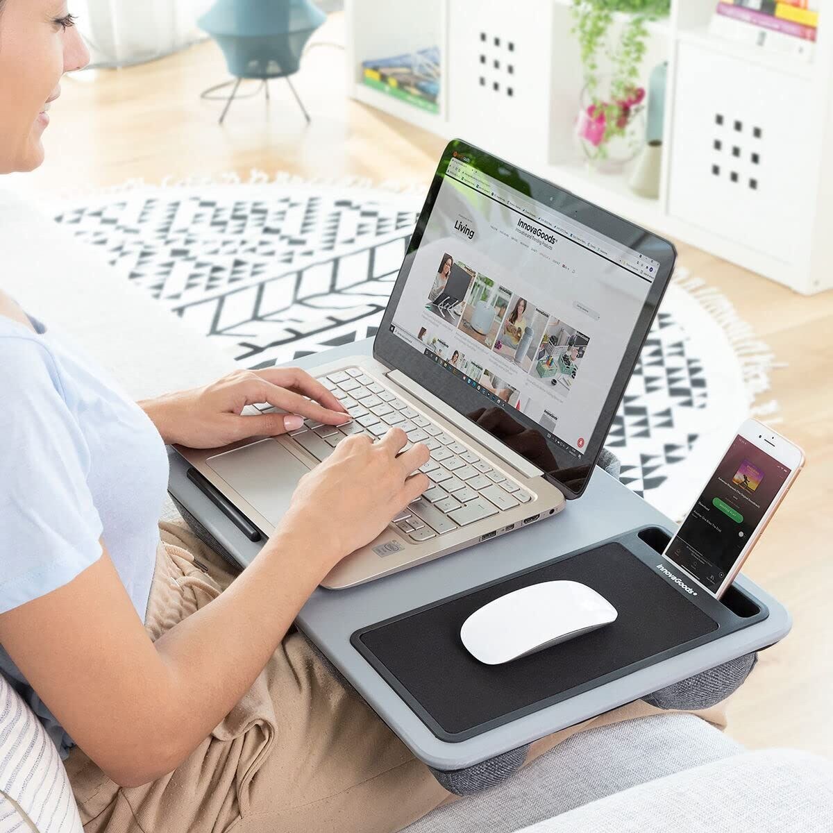 Portable Laptop Desk with XL Cushion Iceberg DESKION (Refurbished B)