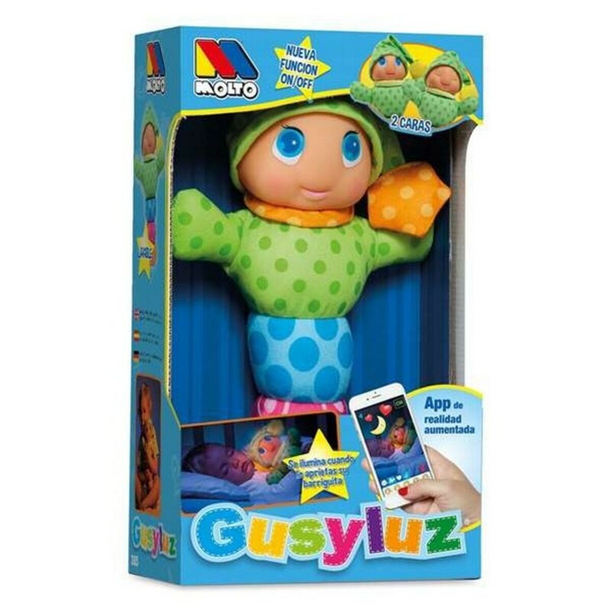 Плюшевый Gusy Luz 385 Синий Розовый Зеленый Разноцветный PVC (33 cm)