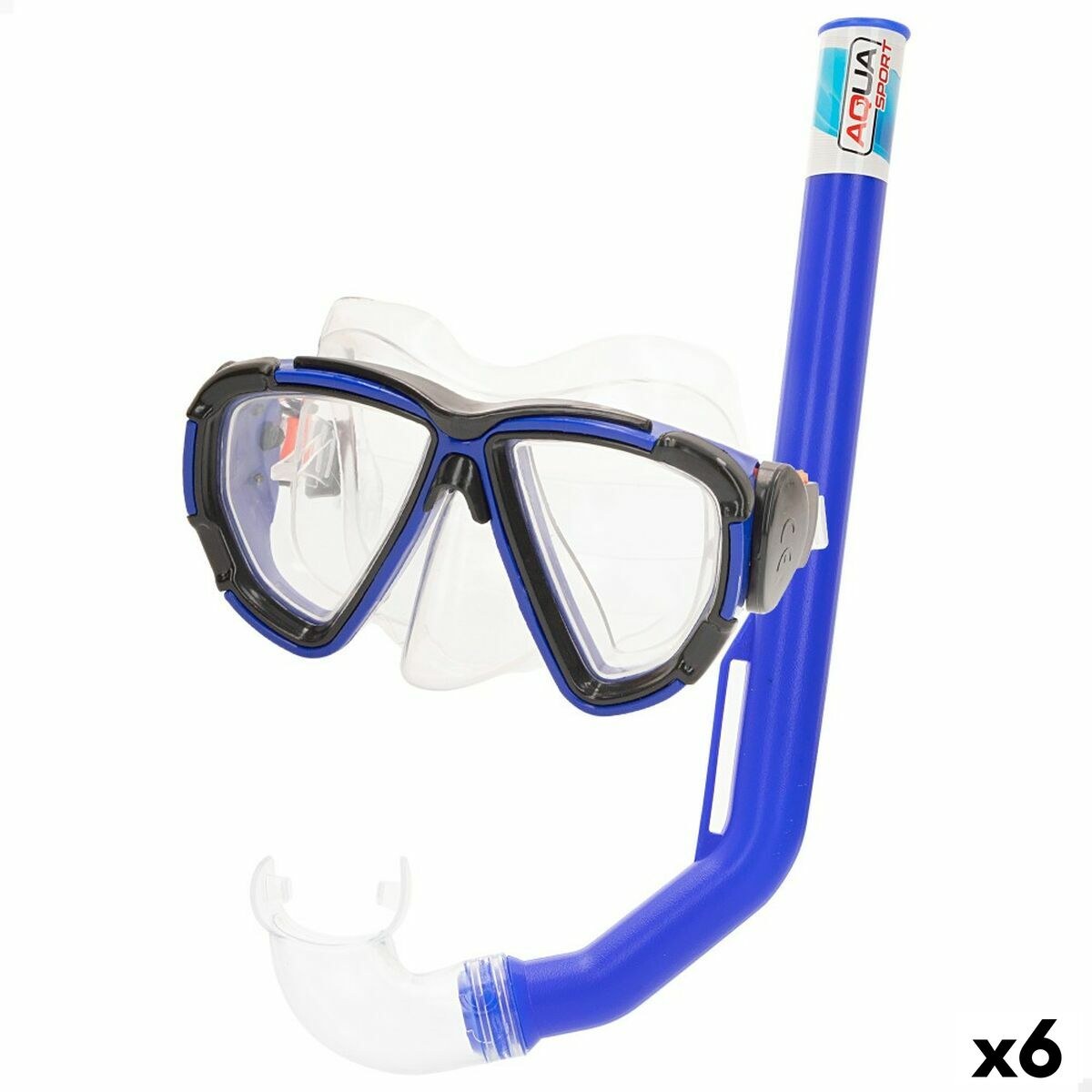 Snorkel Goggles and Tube Aqua Sport Adults (6 Units)