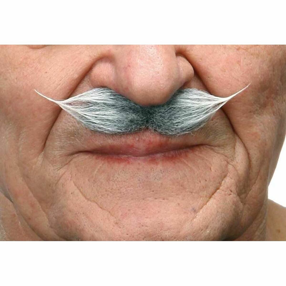 Moustache Grey White