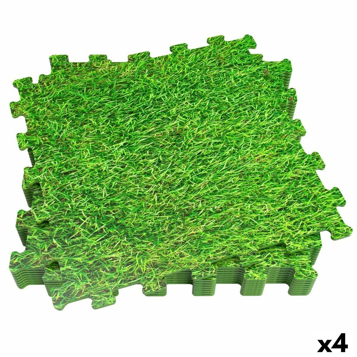 Детский паззл лужайка 8 Предметы Резина Eva 50 x 0,4 x 50 cm (4 штук)