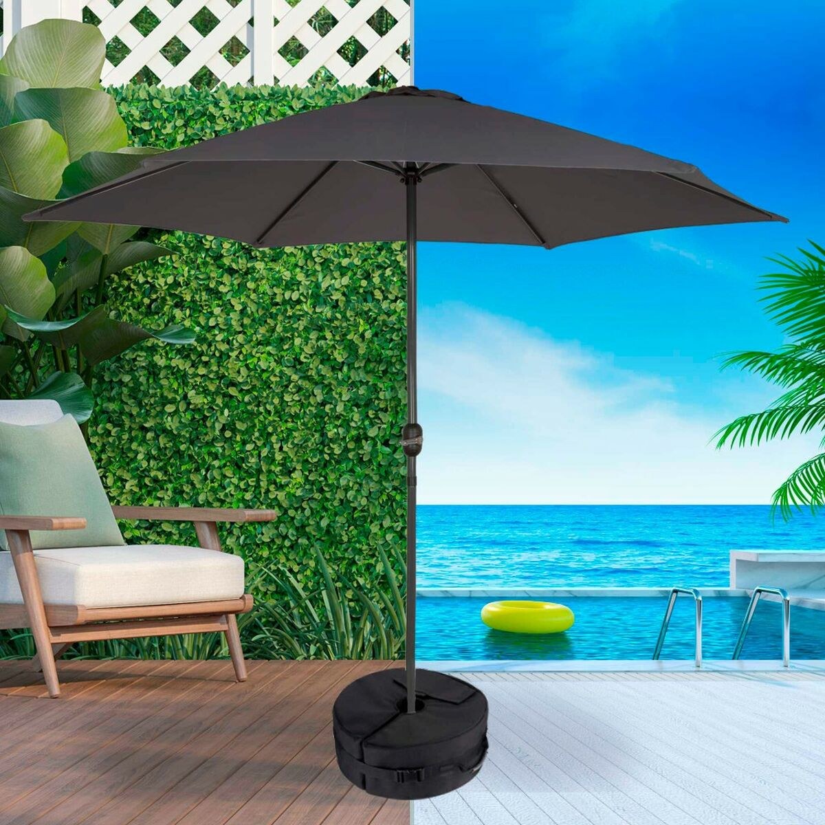 Base for beach umbrella 50 x 15 x 50 cm (6 Units)