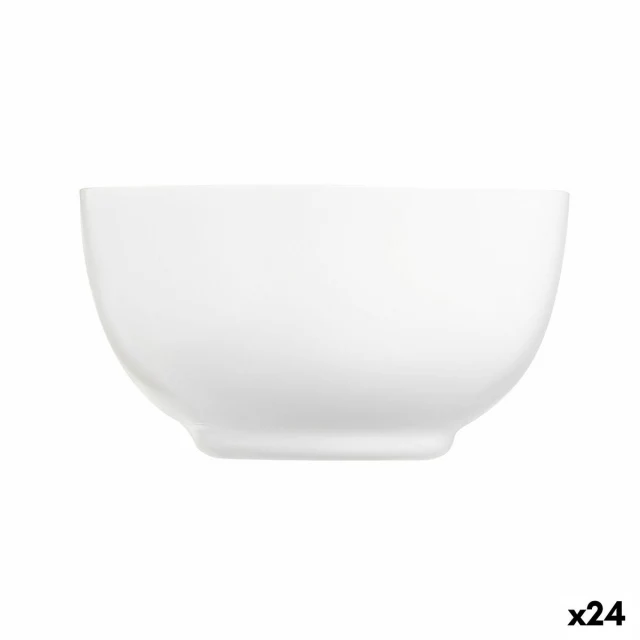 Bowl Diwali White Glass 14,5 cm (24 Units)