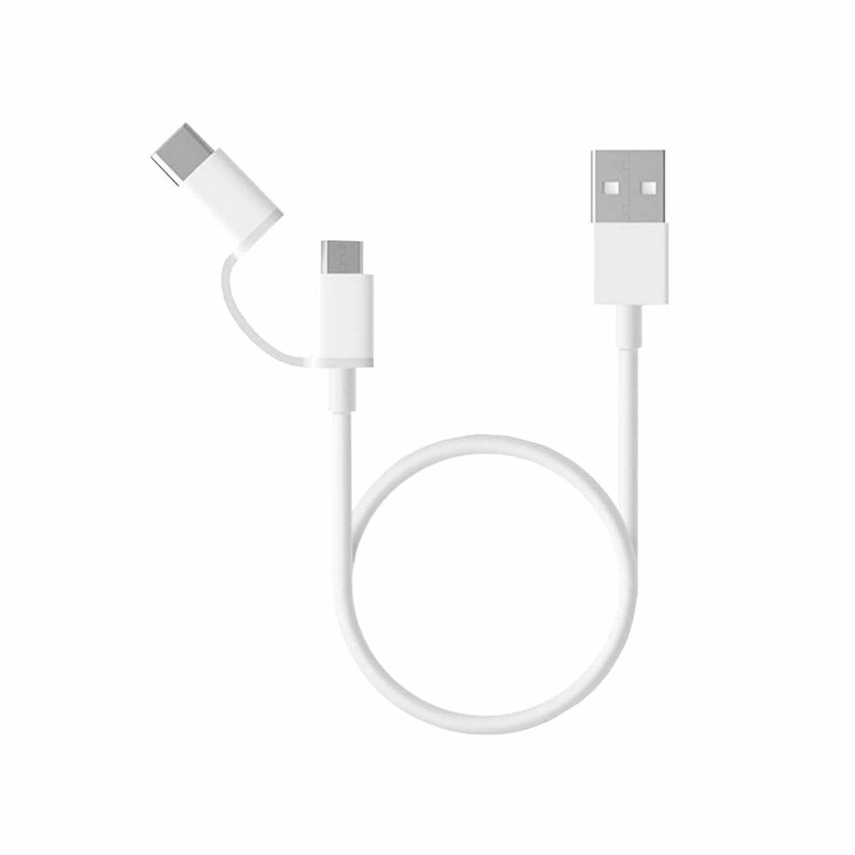 Cable Micro USB Mi 2-in-1 USB Cable (Micro USB to Type C) 100cm White 1 m