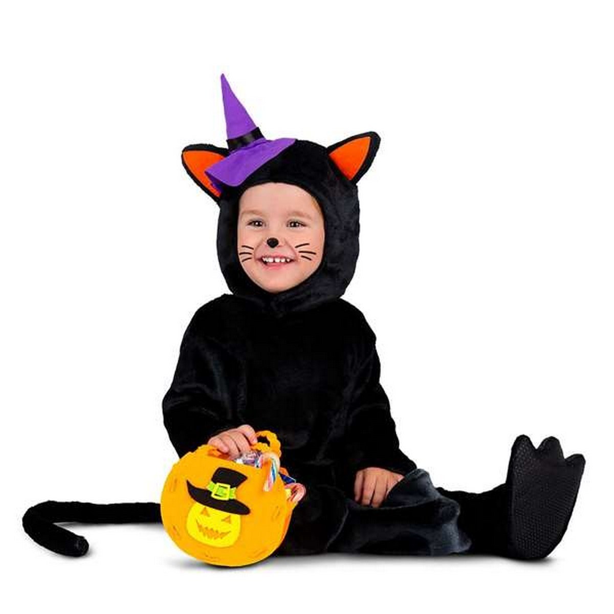 Маскарадные костюмы для младенцев 12-24 Months Тыква кот Чёрный