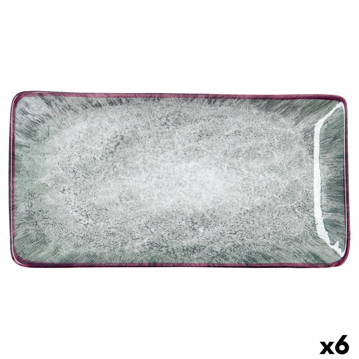 Snack tray Stela Green 27,5 x 16,3 cm (6 Units)