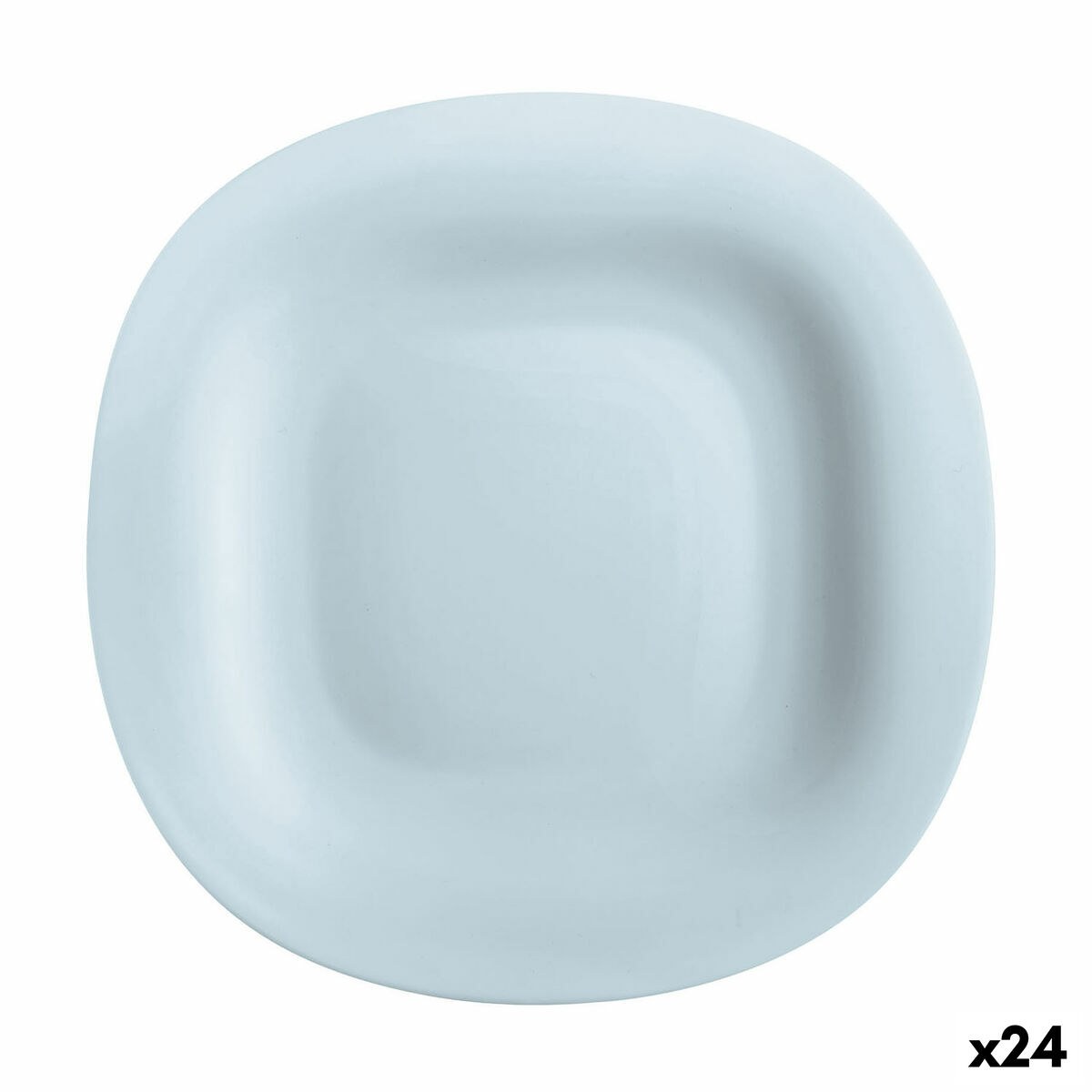 Flat Plate Carine Paradise Blue Glass 27 cm (24 Units)