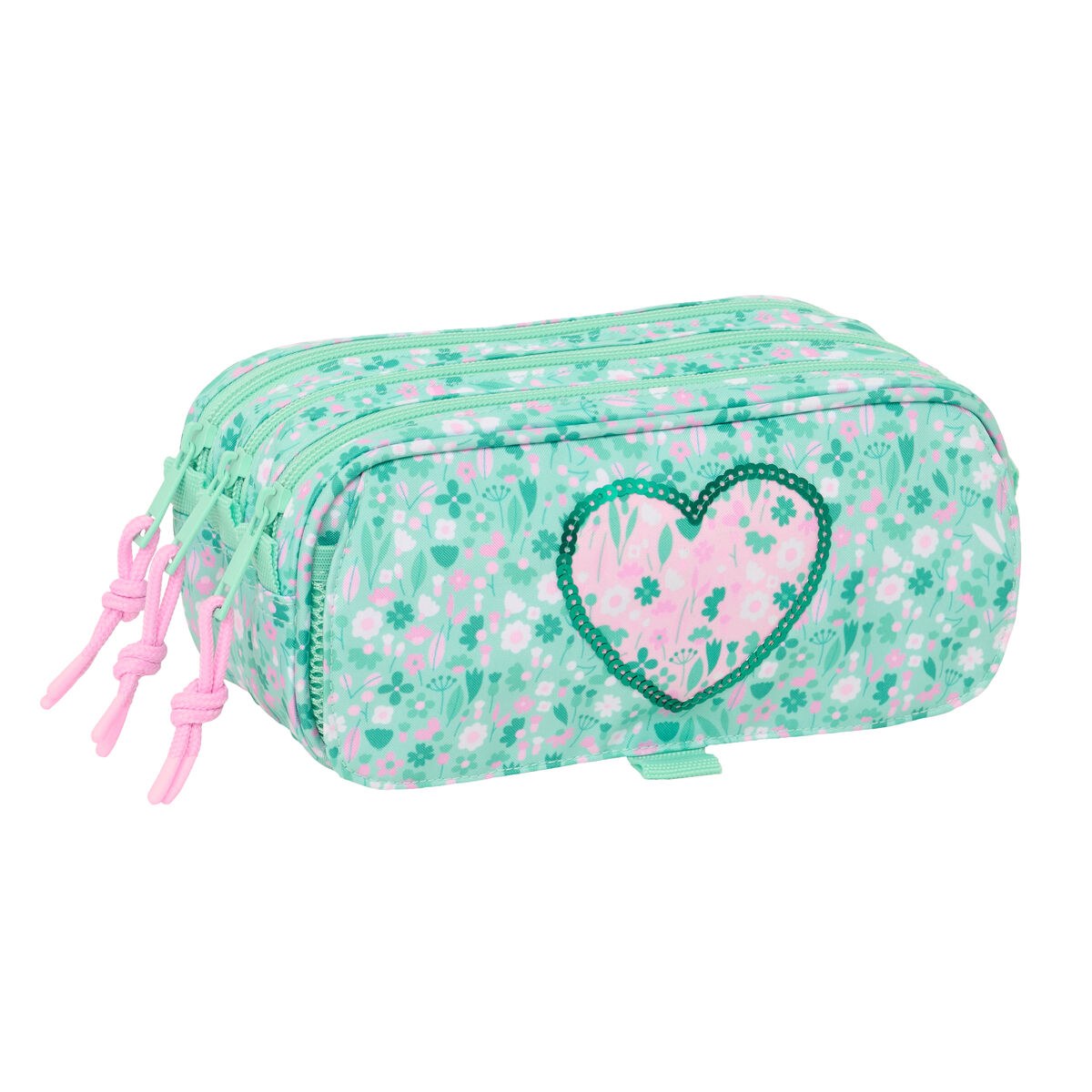 Тройной пенал Cuore Мята 21,5 x 10 x 8 cm